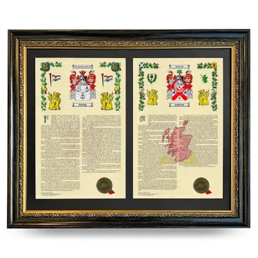 Double Armorial History Framed - Heirloom