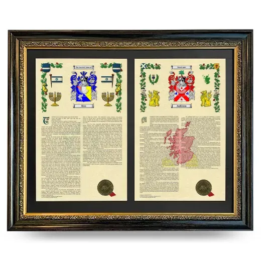 Double Armorial History Framed - Heirloom
