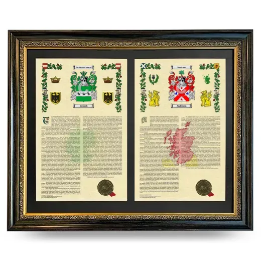 Double Armorial History Framed - Heirloom