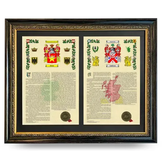 Double Armorial History Framed - Heirloom