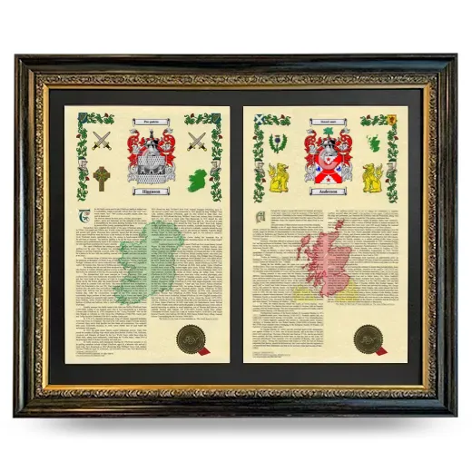 Double Armorial History Framed - Heirloom