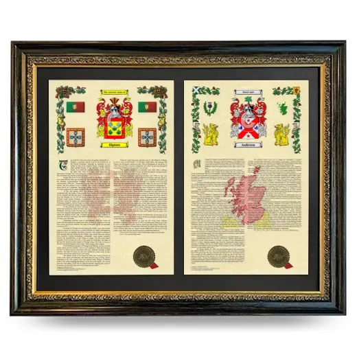 Double Armorial History Framed - Heirloom