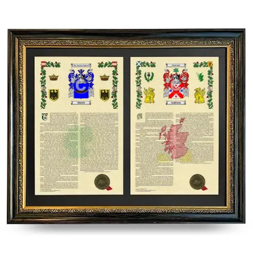 Double Armorial History Framed - Heirloom