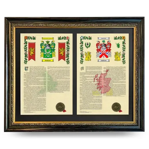 Double Armorial History Framed - Heirloom