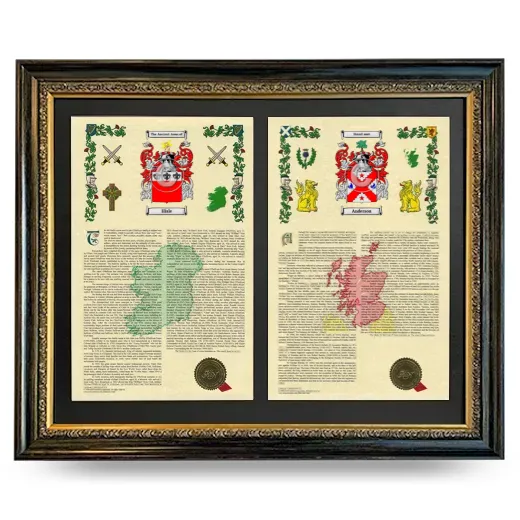 Double Armorial History Framed - Heirloom