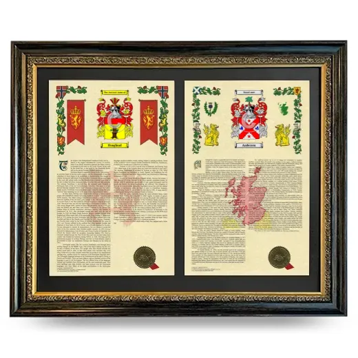 Double Armorial History Framed - Heirloom