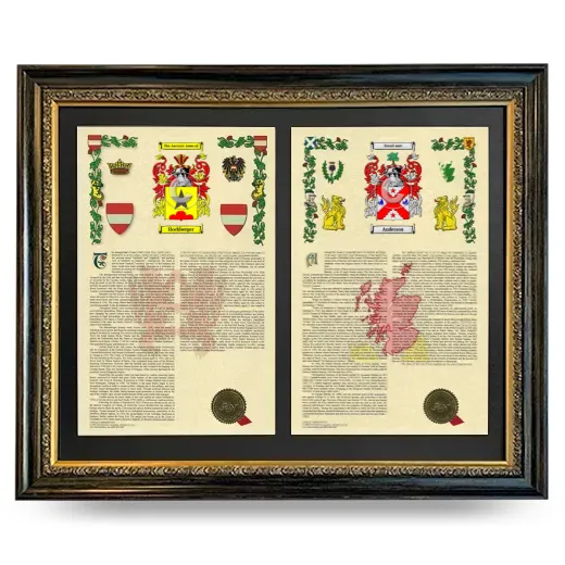 Double Armorial History Framed - Heirloom