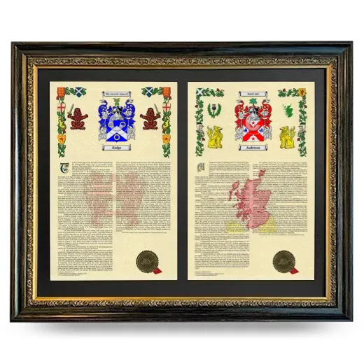 Double Armorial History Framed - Heirloom