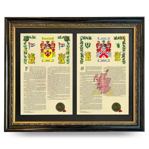 Double Armorial History Framed - Heirloom