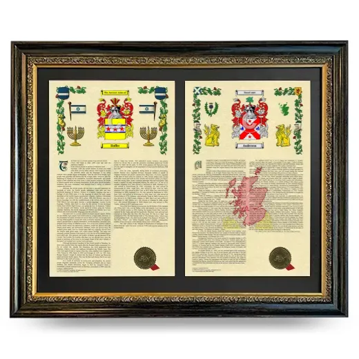Double Armorial History Framed - Heirloom