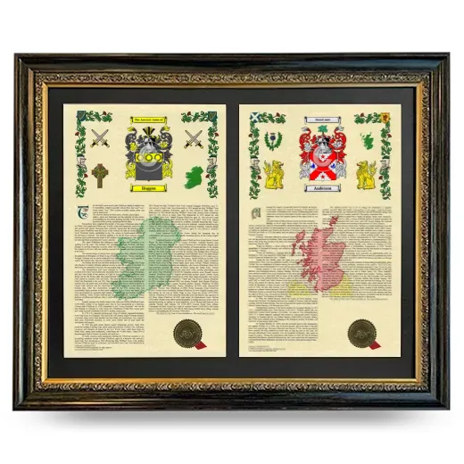 Double Armorial History Framed - Heirloom