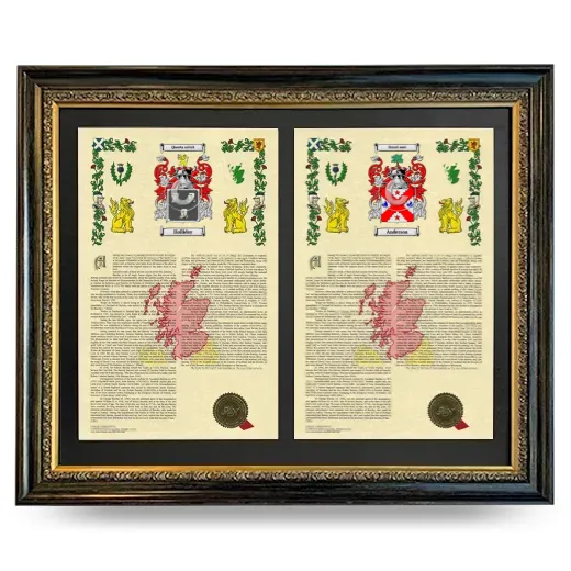 Double Armorial History Framed - Heirloom