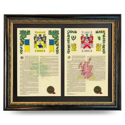 Double Armorial History Framed - Heirloom
