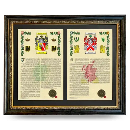 Double Armorial History Framed - Heirloom