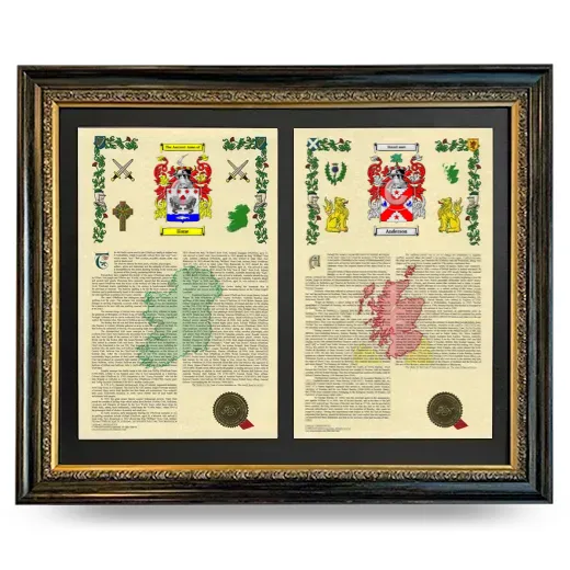 Double Armorial History Framed - Heirloom