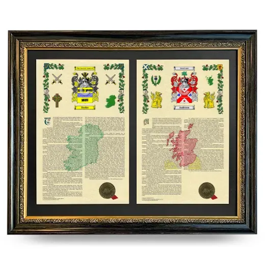 Double Armorial History Framed - Heirloom