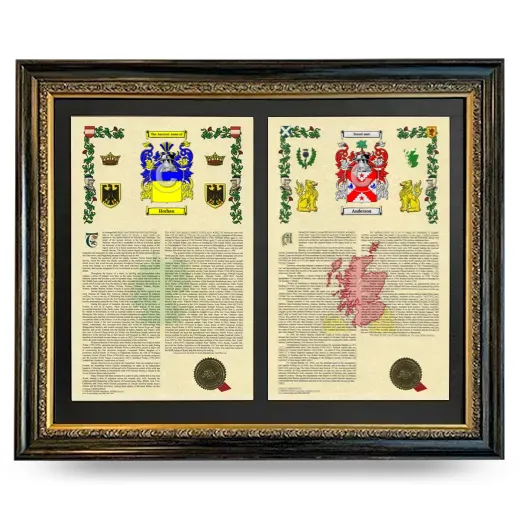Double Armorial History Framed - Heirloom