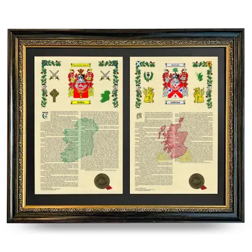 Double Armorial History Framed - Heirloom
