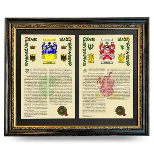Double Armorial History Framed - Heirloom