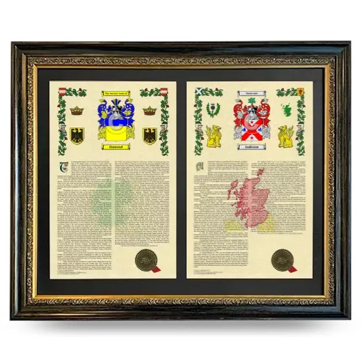 Double Armorial History Framed - Heirloom
