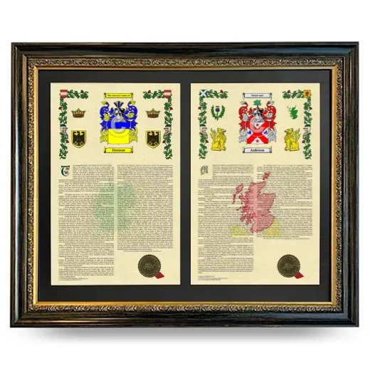Double Armorial History Framed - Heirloom