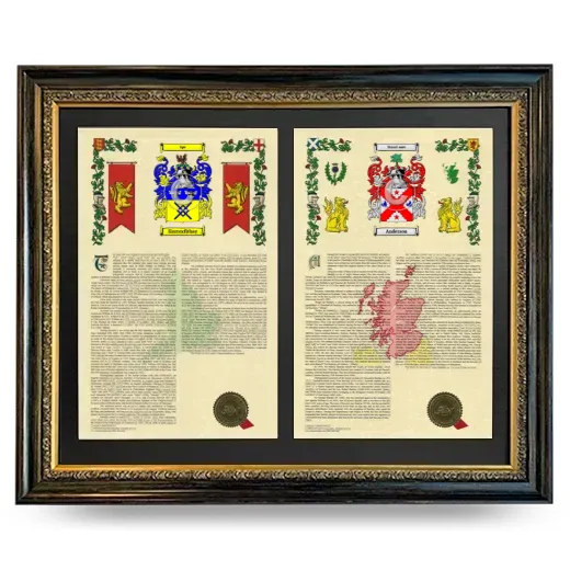 Double Armorial History Framed - Heirloom