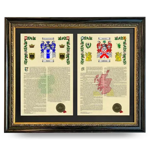 Double Armorial History Framed - Heirloom