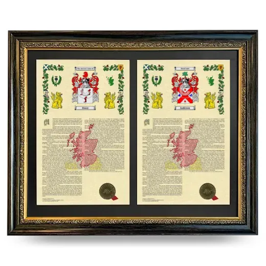 Double Armorial History Framed - Heirloom
