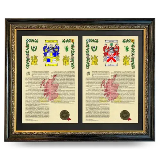 Double Armorial History Framed - Heirloom