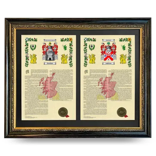 Double Armorial History Framed - Heirloom