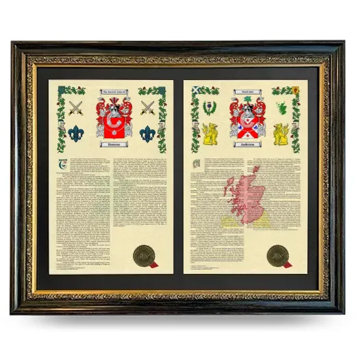 Double Armorial History Framed - Heirloom