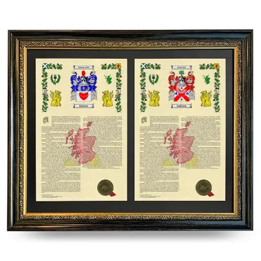 Double Armorial History Framed - Heirloom