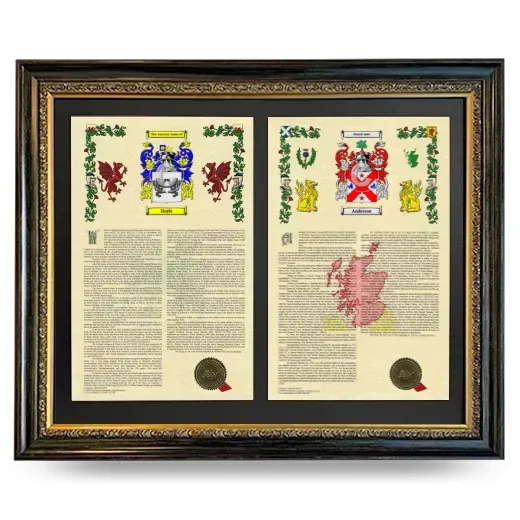 Double Armorial History Framed - Heirloom