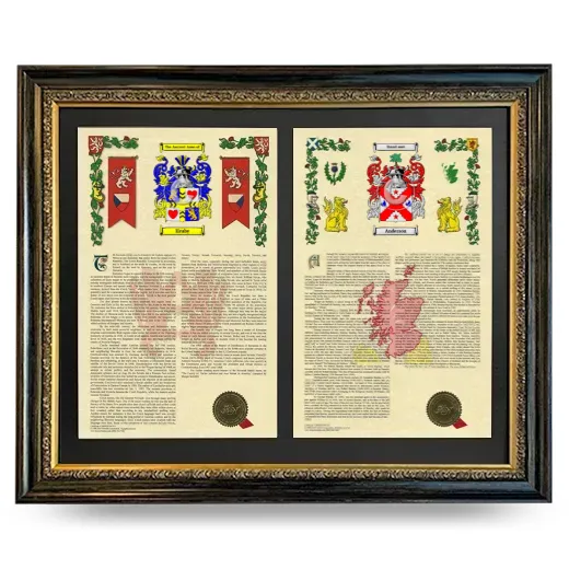 Double Armorial History Framed - Heirloom