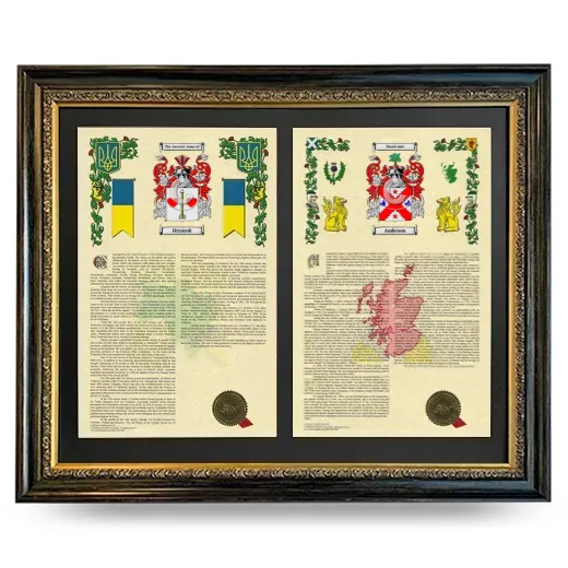 Double Armorial History Framed - Heirloom