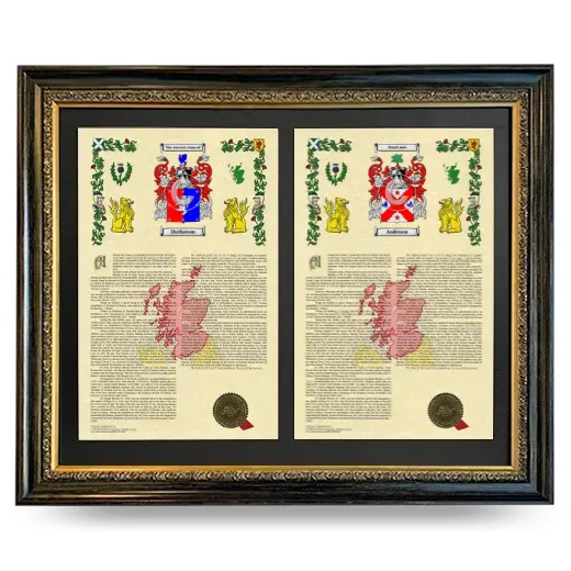 Double Armorial History Framed - Heirloom