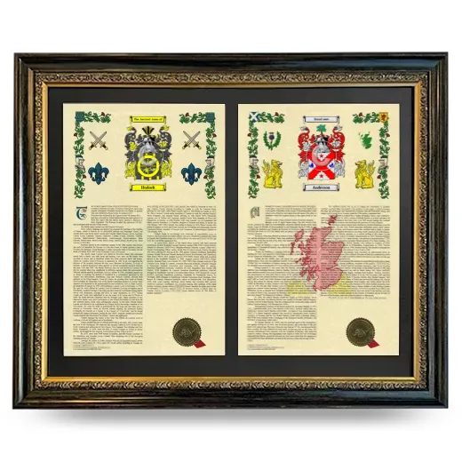 Double Armorial History Framed - Heirloom