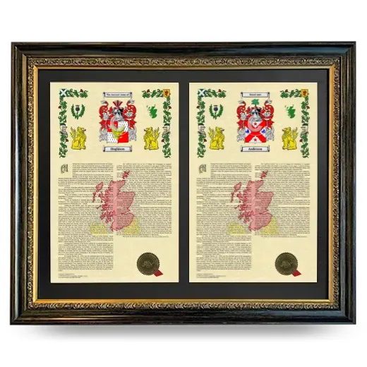 Double Armorial History Framed - Heirloom