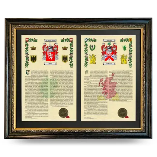 Double Armorial History Framed - Heirloom