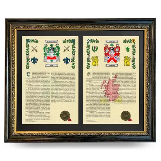 Double Armorial History Framed - Heirloom