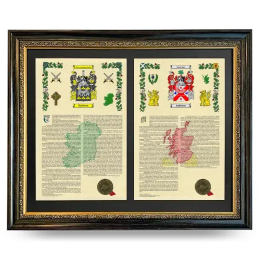 Double Armorial History Framed - Heirloom
