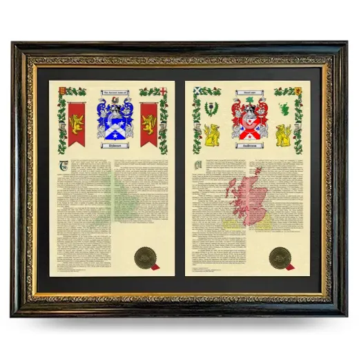 Double Armorial History Framed - Heirloom
