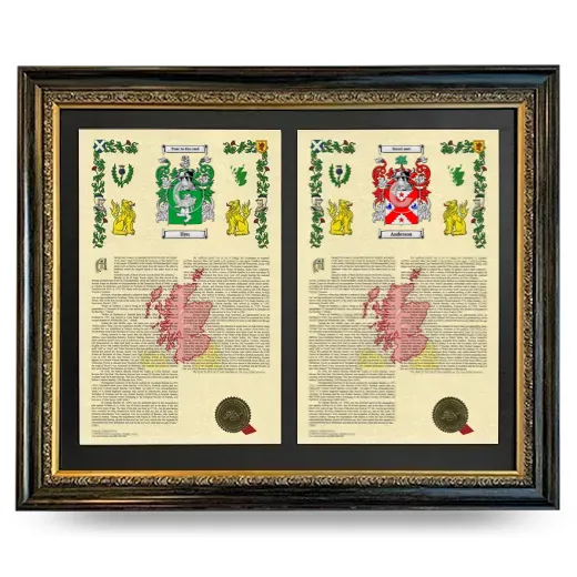 Double Armorial History Framed - Heirloom