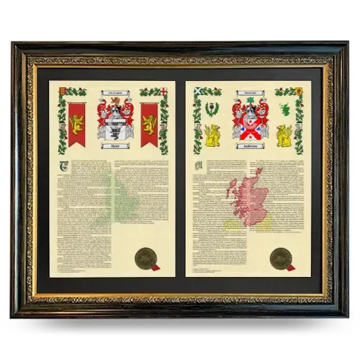 Double Armorial History Framed - Heirloom