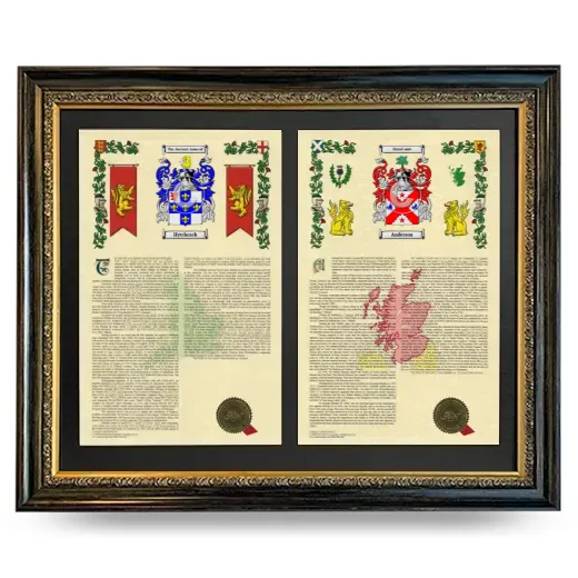 Double Armorial History Framed - Heirloom