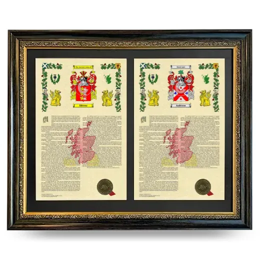 Double Armorial History Framed - Heirloom