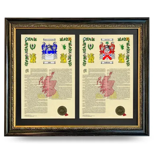 Double Armorial History Framed - Heirloom