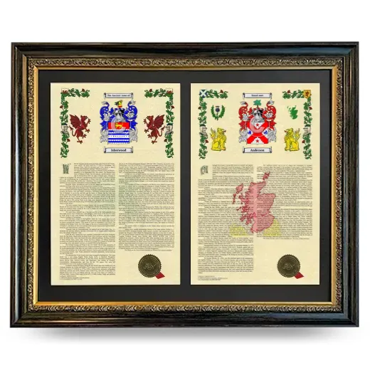 Double Armorial History Framed - Heirloom