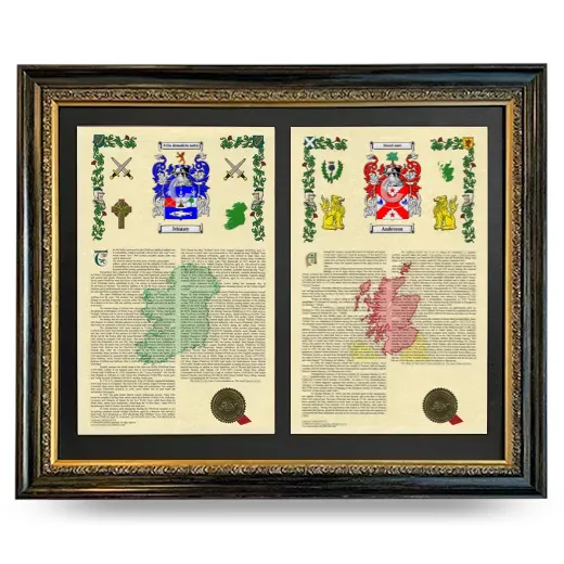 Double Armorial History Framed - Heirloom