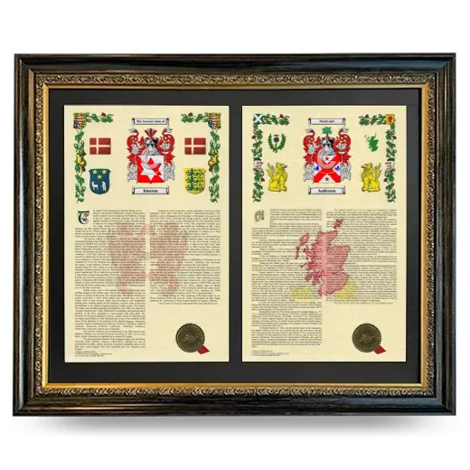 Double Armorial History Framed - Heirloom